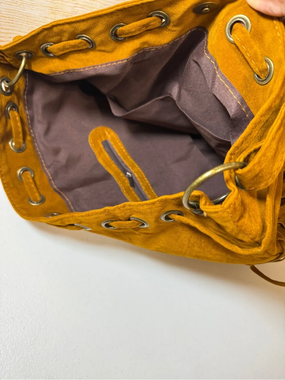 Tassel Drawstring Bucket Bag, Drawstring Crossbody Bag, Fringe Shoulder